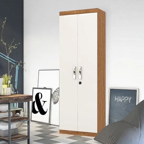 Organizador Delta - Mdp 1 Porta E 1 Gaveta Amêndoa-off White - Lukaliam Móveis