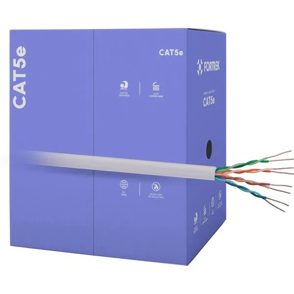 Cabo de Rede CAT5E 305M Fortrek FK500C CMX Cinza - CX / 305
