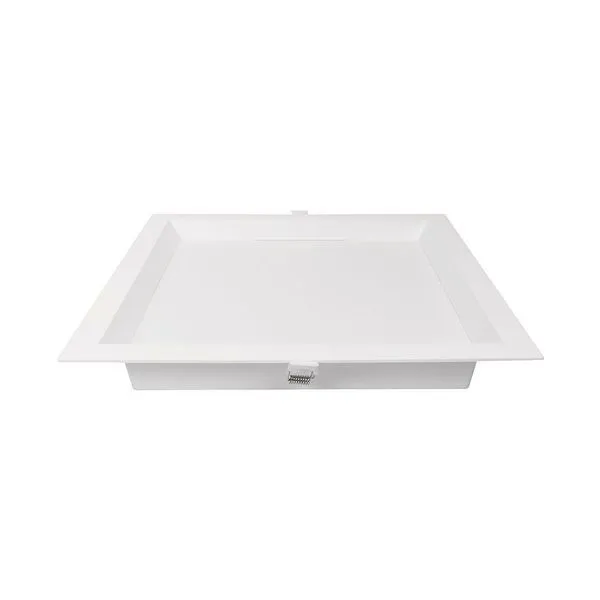 Painel De Led Nordecor Quadrado Kais De Embutir Recuado 24w Bivolt Branco 6500k Luz Branca 4196
