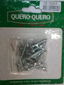 Parafuso Para Madeira de Fenda 3,2x25mm Kit com 20 Unidades