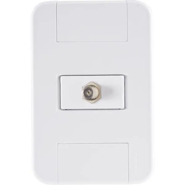Conj 4x2 1 Tomada Tv/sat Coaxial Tramontina Tablet Branco