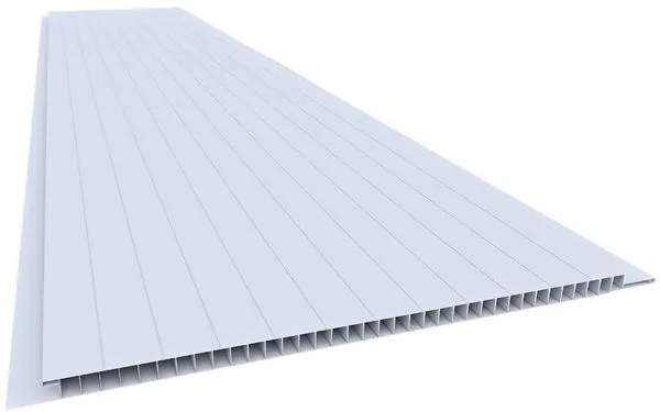 Forro PVC Plasbil Frisado Versati Branco Celeste 4mm 20cm 6m