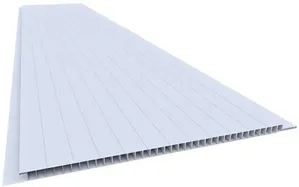 Forro PVC Plasbil Frisado Versati Branco Celeste 4mm 20cm 6m