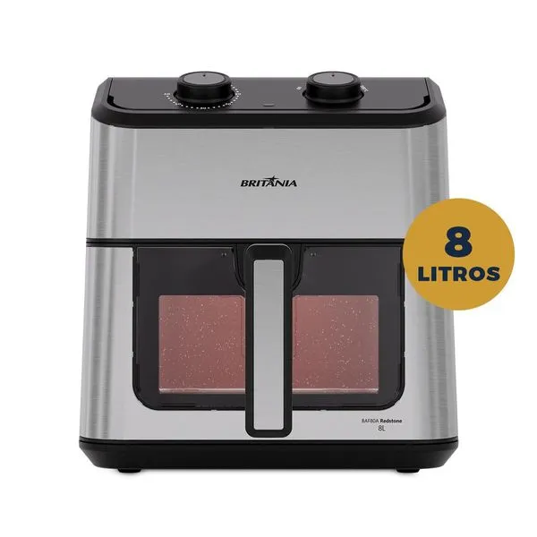 Air Fryer Britânia 8L Redstone Visor Glass BAF80A 127V