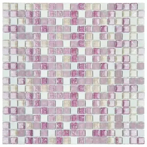 Pastilha de Vidro e Pedra Glass Mosaic Glass Stone Ro Cl 30X30Cm 6