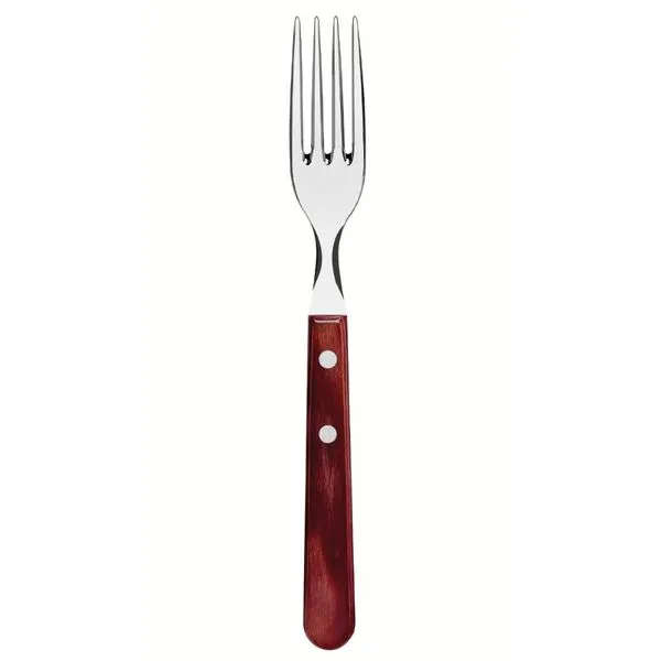 Garfo para Churrasco Jumbo Tramontina Talher Avulso Aço Inox Cabo Madeira Polywood Vermelho