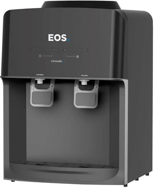 Bebedouro de Água de Mesa Para Galão EOS EBE03P Mineralle EletrônicoPreto Bivolt