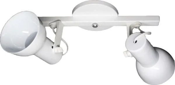 Luminária Trilho de Spot 2 Lâmpadas Caneca 60W Alumínio e Polipropileno Luz Vita Branco Bivolt