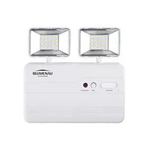 Luminária de Emergência LED 2 Faróis 1200 5W Blumenau Luminária de Emergência LED 2 Faróis 5W 1200 Lúmens Branco Blumenau