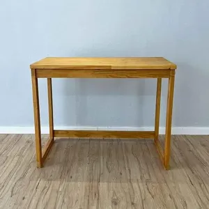 Mesa de Escritório Retangular Linea Nozes Madeira Pinus 96cm Nozes Artfactory Design
