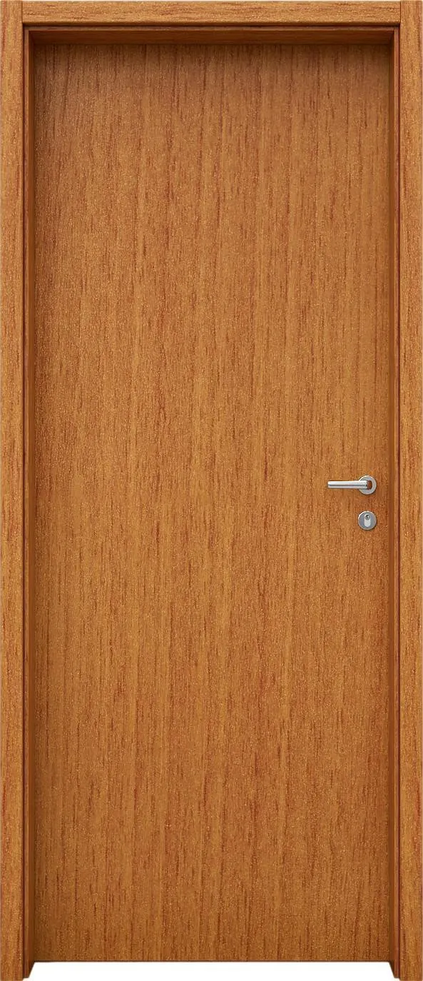 Porta de Madeira Montada Eucatex 5203380 92x210x9cm Marco Regulável de 9 a 14cm Nogal Mel Direita