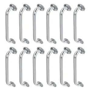 Alça De Apoio 50cm Barra Inox Segurança Banheiro Kit 12 Unidades Deficiente Idoso Acessibilidade Cadeirante Corrimao