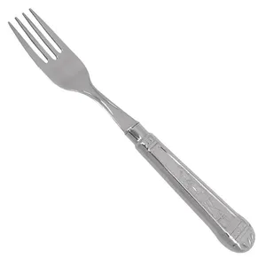 Garfo Mesa Churrasco 20cm Aço Inox Cabo Prateado Servir Mesa Churrascaria