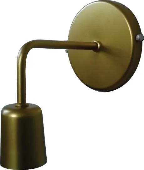 Arandela 1 Lâmpada Lion Parede 60W Alumínio Luz Vita 10205119 Dourado Bivolt