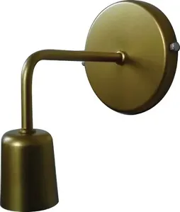 Arandela 1 Lâmpada Lion Parede 60W Alumínio Luz Vita 10205119 Dourado Bivolt
