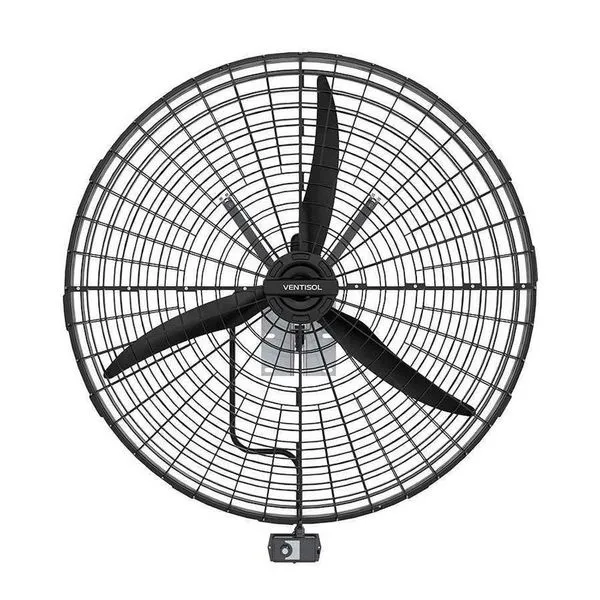 Ventilador De Parede 1,00 Metro Grade De Plástico 1/2 CV Preto VP1M2 220V Ventisol