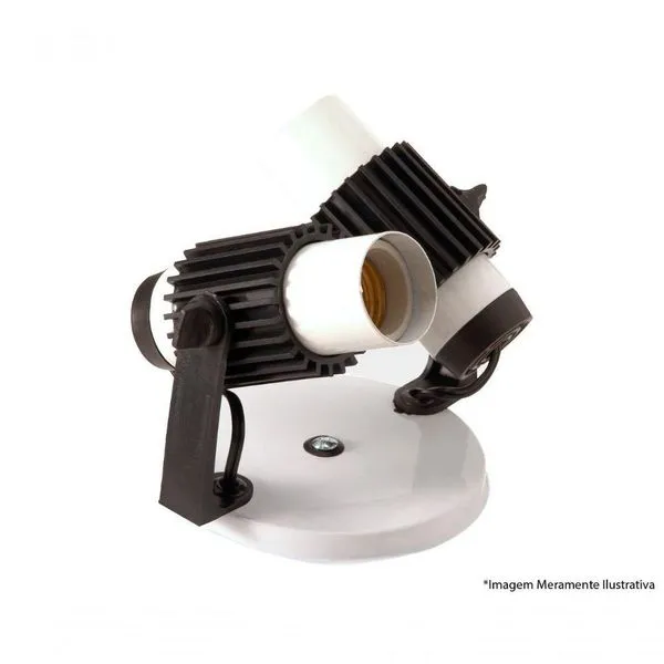 Spot Alum Aletado 2 Canoplas Branco