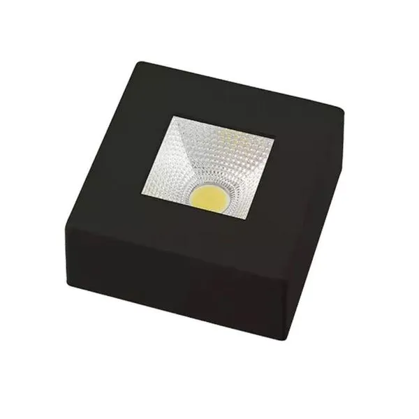 Spot Authentic Sobrepor Quadrado Avant Preto 5w 6500k Luz Branca