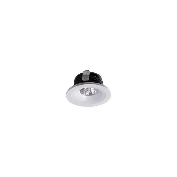 Spot De Embutir Para Móvel Nordecor Elysa Mini Redondo Led 3w Bivolt Branco 3000k Luz Amarela