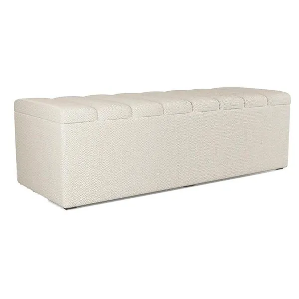 Recamier Calcadeira Bau 160 Cm Dalia Linho Champagne Artte Champagne