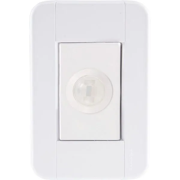Conjunto 4x2 Detector De Presença Bivolt Tramontina Tablet Branco Tramontina
