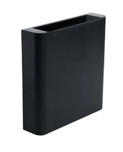 Arandela LED Retangular 3W 3000K Abs Ecoforce Preto Bivolt