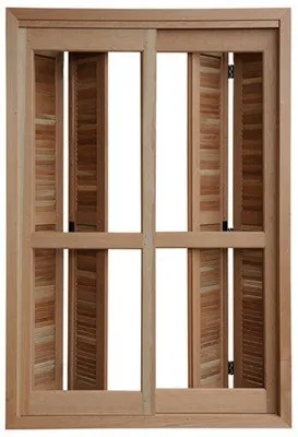 Porta de Madeira Cedrinho Rajado 209 140x213cm Vidro Liso