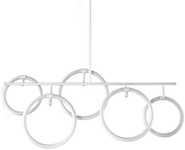 Pendente LED Hoop 40W 3500K Aço Acrílico e PP Orluce Or1212 Cromado Bivolt