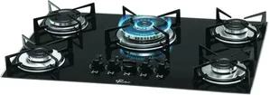 Fogão Cooktop a Gás 5 Bocas Fischer 1743 Tripla Chama Acendimento Automático Preto Bivolt