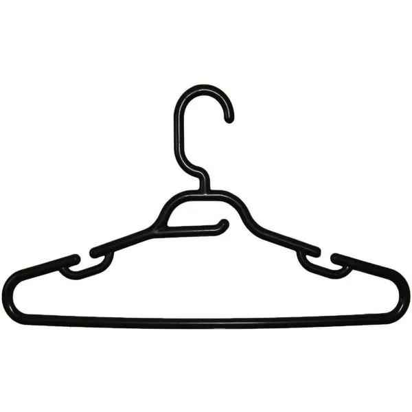 25 Cabides com Cava para Vestidos Alçinhas Regata Preto Lojas Closet Guarda Roupas