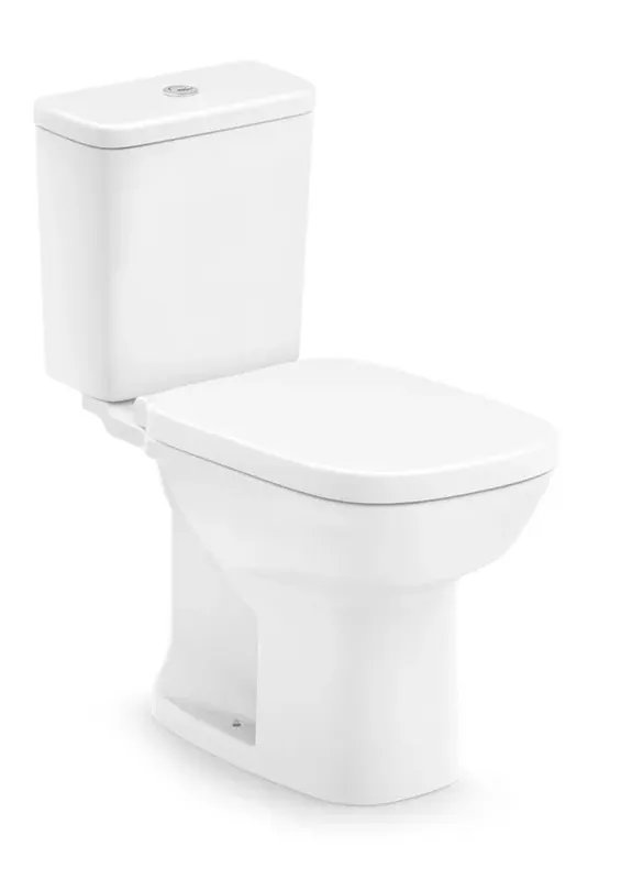 Vaso Sanitário com Caixa Acoplada Roca Square Ecoflush com Acessórios deInstalação Acionamento Duplo Branco 3/6 Litros