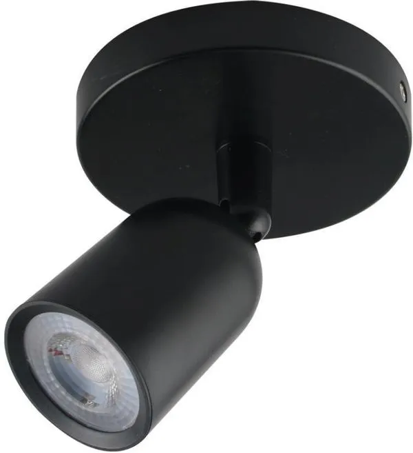 Spot LED de Sobrepor Redondo 5W 6500K Abs Blumenau Preto Bivolt