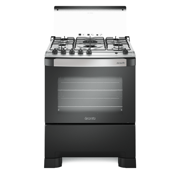 Fogão Mueller Decorato G3 5 Bocas Acendimento Automático Preto Fosco Bivolt