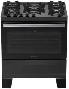 Fogão a Gás de Piso 5 Bocas Atlas Agile Glass com Acendimento AutomáticoPreto Bivolt