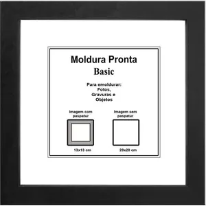 Moldura Pronta Gf Serrano Basic 20X20 Preta