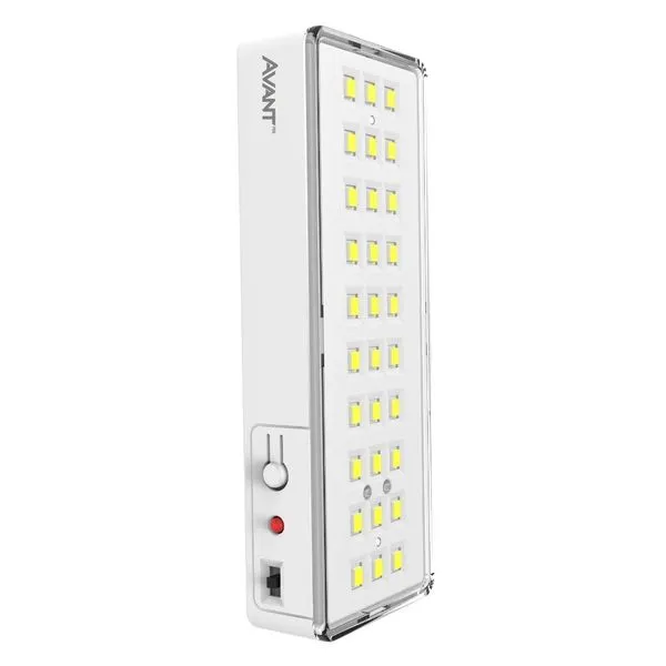 Luminária de Emergência LED Barra Branca 1W 100 Bivolt Avant Luminária de Emergência LED Barra Branca 1W Luz Branca 100 lúmens