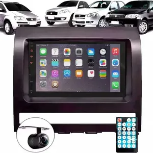 Central Multimídia 2 Din MP5 Fiat Siena Câmera Moldura Tela