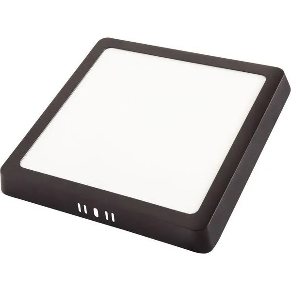 Plafon Led Tramontina Quadrado De Sobrepor Preto 24k 6500k Luz Branca Tramontina