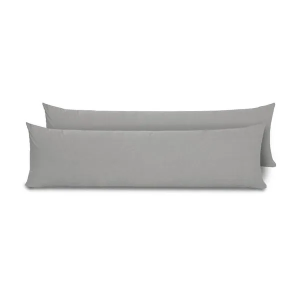 Fronhas Para Travesseiro De Corpo Slim 1,50m X 50cm 2 Unidades - Cinza