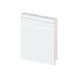 Rodapé De Poliestireno Arquitech 51010 Frisado 10cm 2,40m Branco