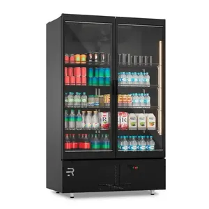 Visa Cooler Premium Multiuso 2 Portas Vidro Aquecido Inverter Preto/preto VCMPR2P 220V Refrimate