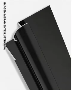 Perfil Interno Para Placa Vinílica Tendence formato W SHAPE Preto