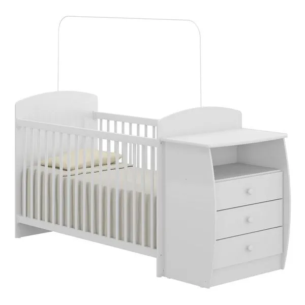 Berço Cômoda para Colchão 60 x 130 cm Rafael Multimóveis Branco Branco-premium