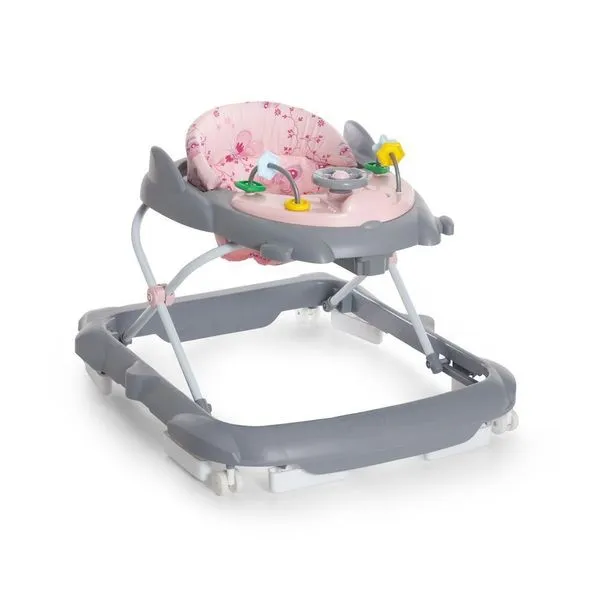 Andador Infantil para Bebê Torino 4050 Spring com Bandeja de Brinquedos Rosa Estampado Galzerano Andador Infantil para Bebê Torino 4050 Spring Rosa Estampado com Altura Ajustável Galzerano
