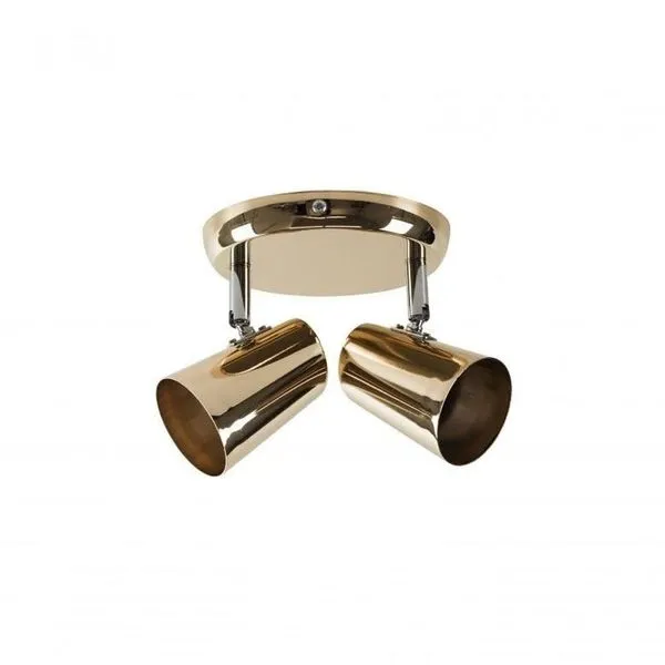 Spot De Sobrepor New Short 2xe27 60w Cromado Cobre