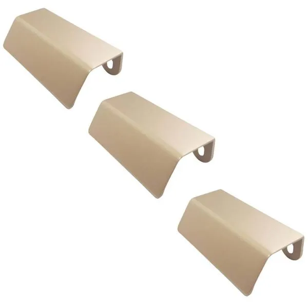 Kit 3 Puxadores PV22 80 Alça de Sobrepor Dourado Para Móvel Armários e Gavetas