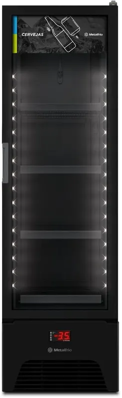 Cervejeira Expositora Slim Metalfrio VN28 337 Litros Preto 110V