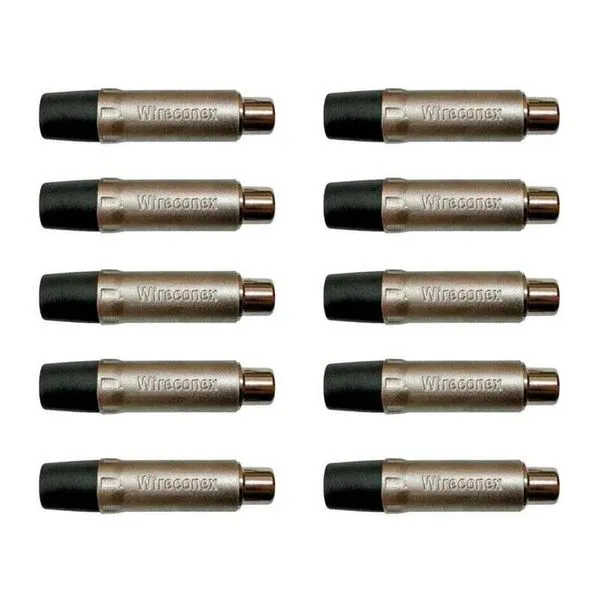 Kit Plug Rca Fêmea Nickel Plt Wc 1222 Fl Bk Ni (10un) Wireconex - Pç - 10