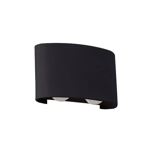 Arandela Led 12w Ranne 3000k Bivolt Preta Nordecor