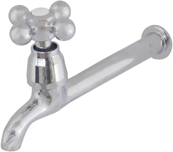 Torneira Pia Cozinha de Plástico Romar de Parede C33 Luny Cromado 18cm Dn15/Dn20